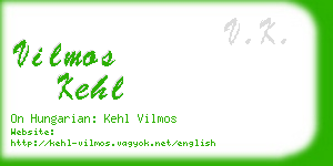 vilmos kehl business card